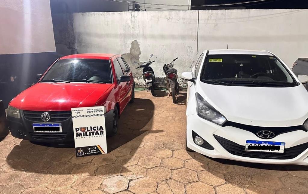carros- Cinco faccionados são presos pela PM em Canarana; um suspeito foi baleado em confronto