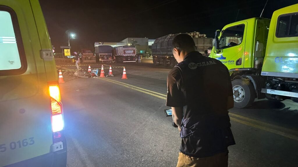 1000610231-1024x576 Jovem morre atropelado por caminhão na Rodovia dos Imigrantes em Várzea Grande