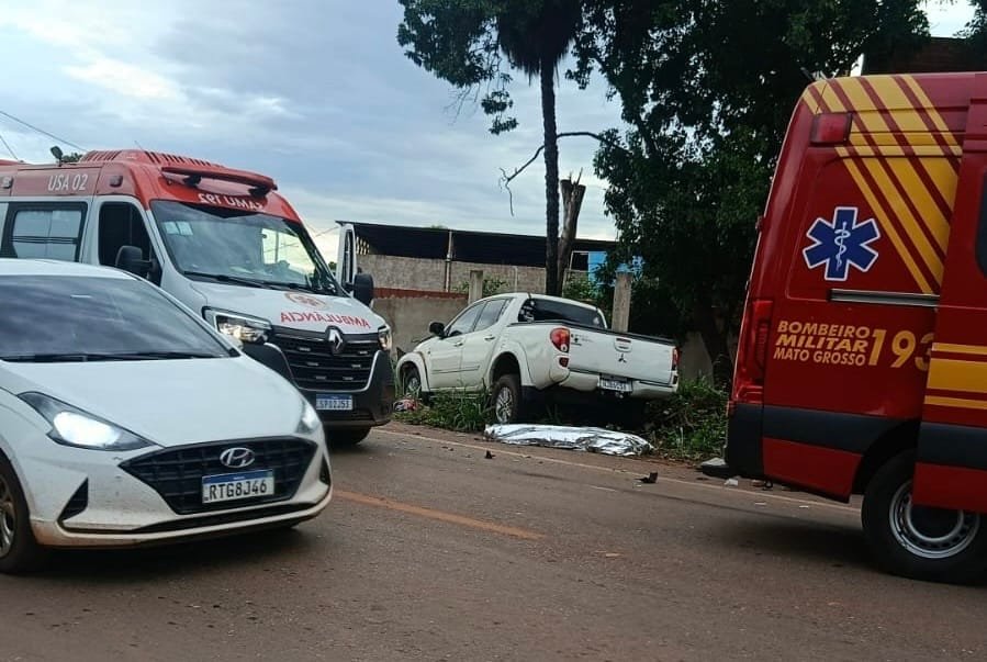 610b32d0-6e4d-452a-a9f1-9a01fa297021-1 Manhã trágica em Várzea Grande: colisão violenta entre moto e caminhonete deixa morto na Avenida do Capão Grande
