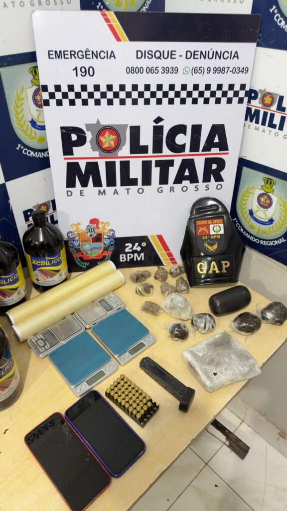c699e1e4-d2c8-4f8c-b366-cef664cfb861-576x1024 Suspeito de tráfico é preso com drogas, munições e materiais de preparo no Pedra 90